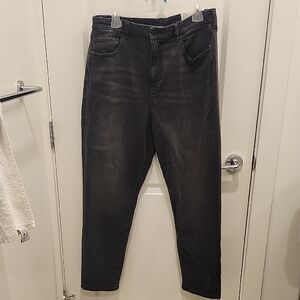 American Eagle NWT Stretch Curvy Mom Jean Washed Black Womens Size 14